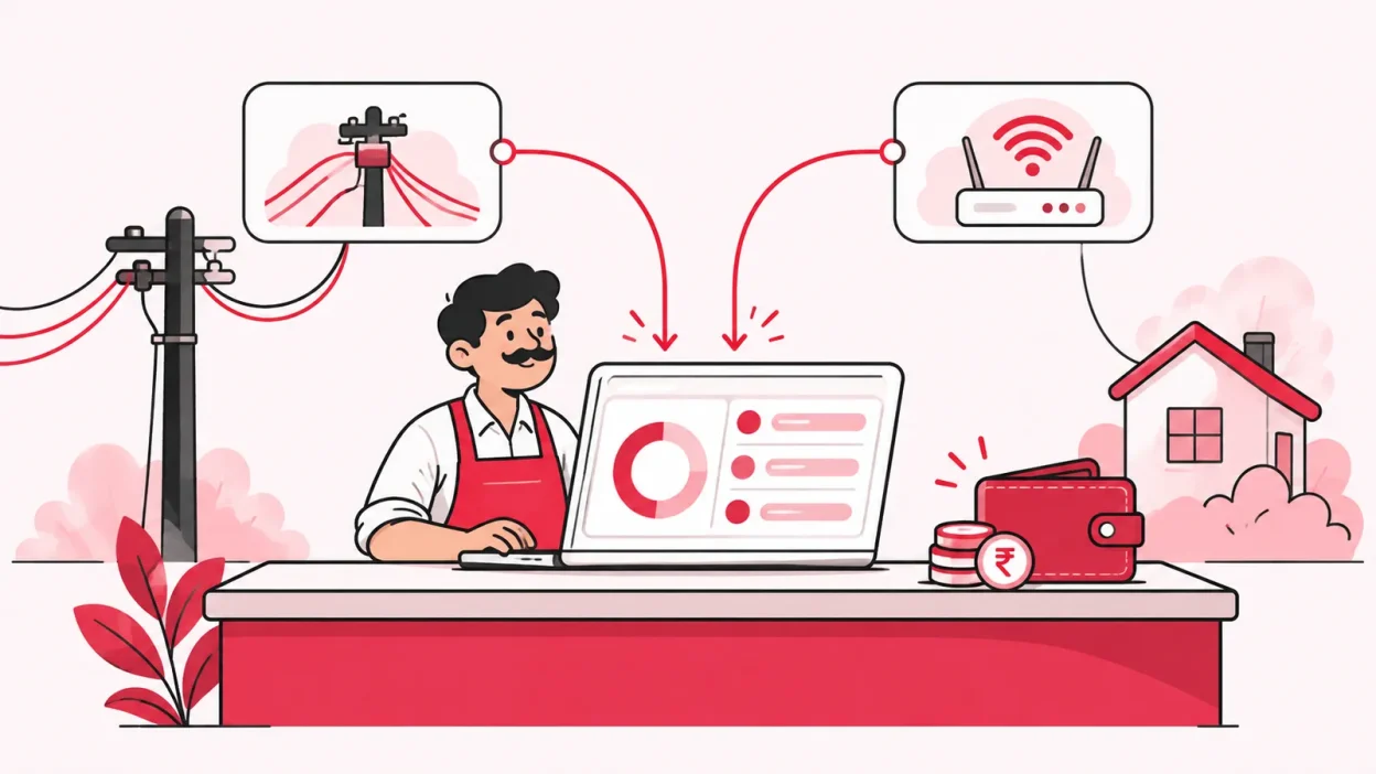 An Indian broadband operator brings two internet connections into one organised workspace.